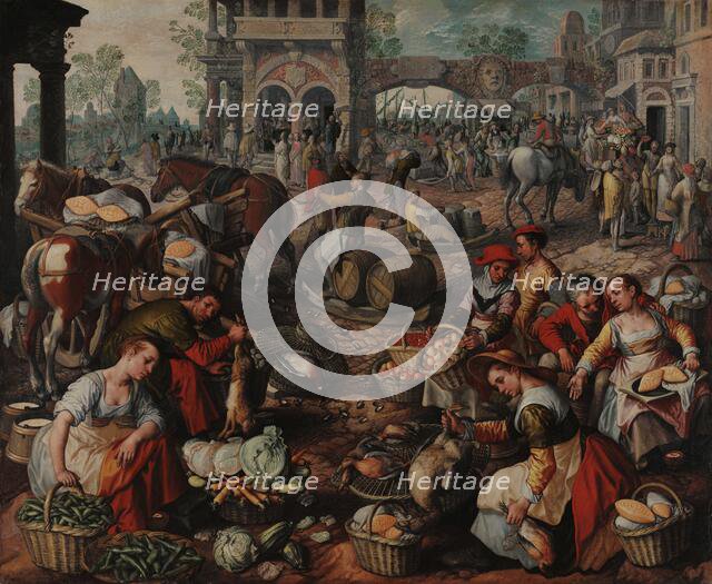 Market in the Square, 1566. Creator: Beuckelaer, Joachim (ca. 1533-1574).