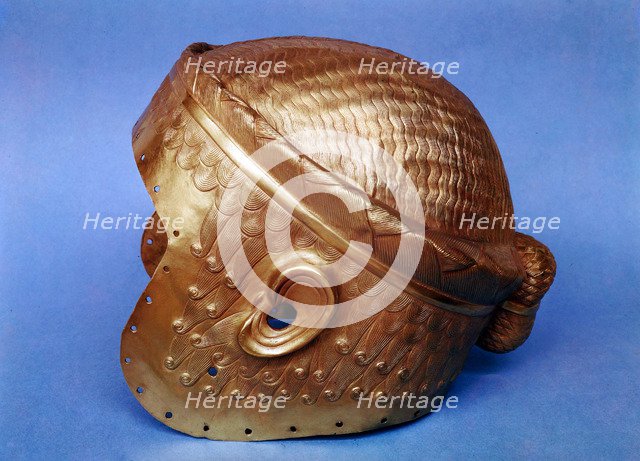 Gold helmet from Mesopotamia, 2500 BC. Artist: Unknown