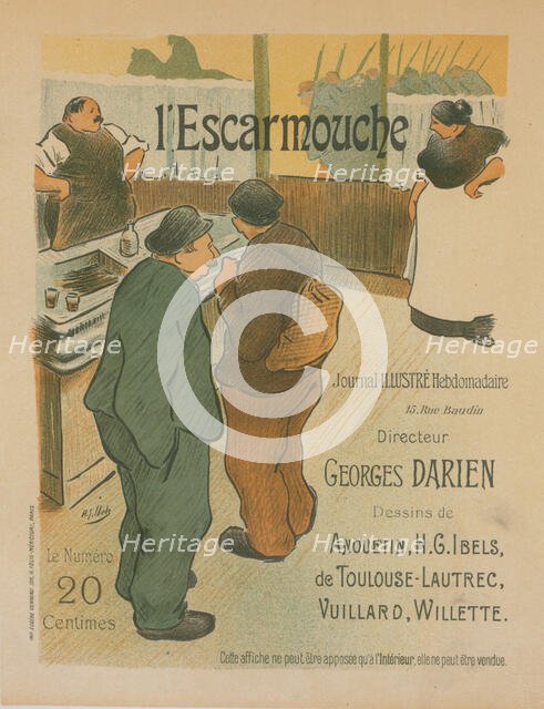 Affiche pour le journal illustré "l'Escarmouche"., c1896. Creator: Henri-Gabriel Ibels.