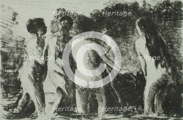 Théorie de baigneuses, 1894. Creator: Camille Pissarro.