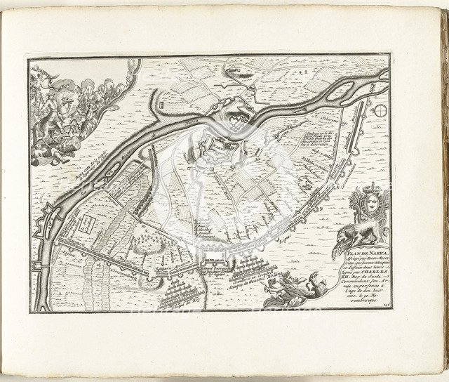 The Siege of Narva in 1700, 1702-1703. Artist: Mortier, Pieter (1661-1711)