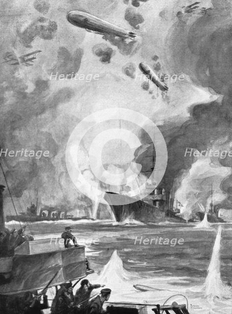 ''Le Combat Naval et Aerien de Cuxhaven; Pendant L'Action', 25 decembre 1914', 1914. Creator: Charles Fouqueray.