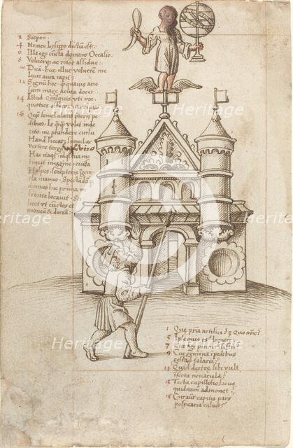 The Statue of Opportunity and the Passer-by [fol. 8 recto], c. 1512/1515. Creator: Unknown.