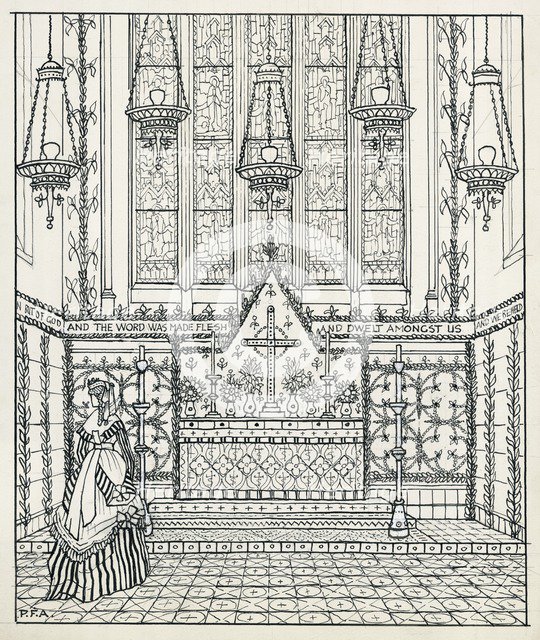 St Matthias Church, Wordsworth Road, Stoke Newington, Hackney, London, 1930. Artist: Peter Frederick Anson.
