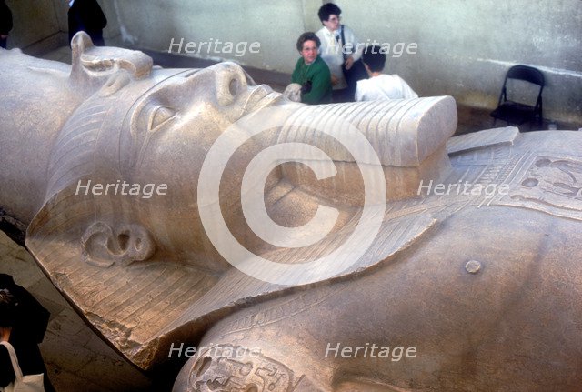 Head of colossal statue of Rameses II, Memphis, Egypt, c13th century BC. Artist: Unknown