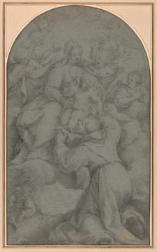 Saint Francis of Assisi Adoring the Virgin and Child, 1607. Creator: Dionisio Calvaert.
