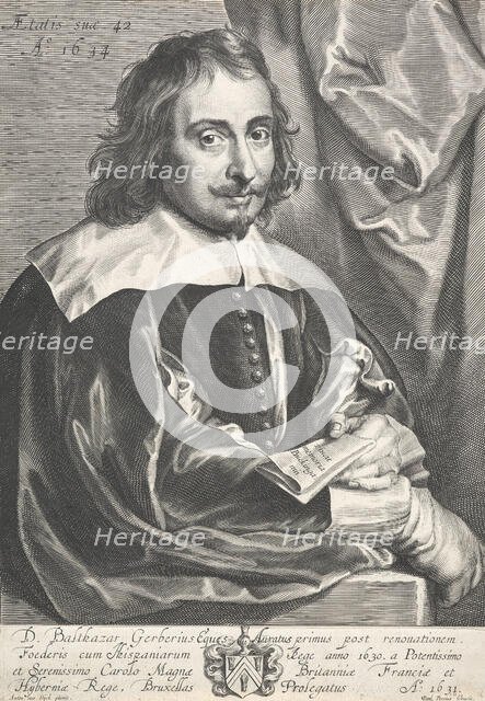 Balthasar Gerbier. From Icones principum virorum ('The Iconography'),  after 1641. Creator: Paulus Pontius.