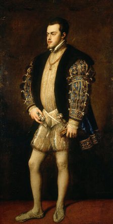 Portrait of Philip II (1527-1598), King of Spain and Portugal. Creator: Titian (1488-1576).