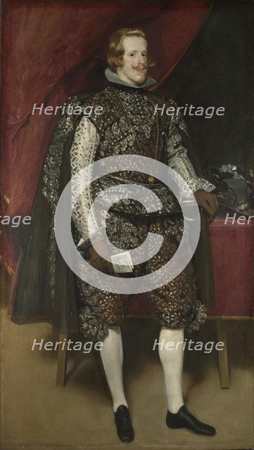 Philip IV of Spain in Brown and Silver, ca 1631. Artist: Velàzquez, Diego (1599-1660)