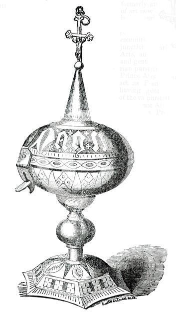 Metal Pyx, 1850. Creator: Unknown.