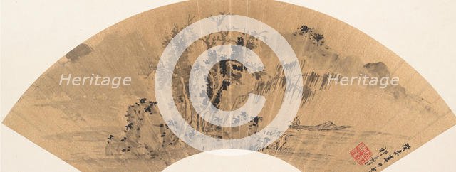 Landscape, dated Spring 1643. Creator: Qi Zhijia.