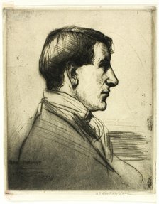 Drypoint Number Four: Portrait, 1909. Creator: Donald Shaw MacLaughlan.