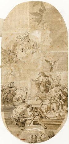 Study for Institution of the Rosary by Saint Dominic, n.d. Creator: Francesco Lorenzi.