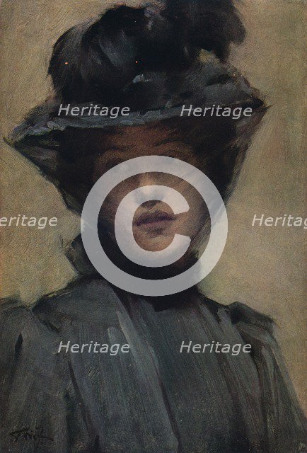 'The Black Veil', c19th century. Artist: Samuel Melton Fisher.