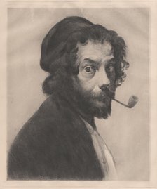 L'Homme à la pipe, 1879. Creator: Marcellin-Gilbert Desboutin.