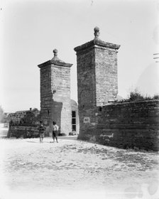 Old City Gate, St. Augustine, Fla., c1901. Creator: William H. Jackson.