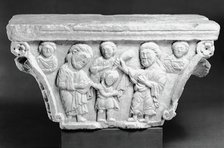 Capital with Anointing of David, c. 1180. Creator: Unknown.