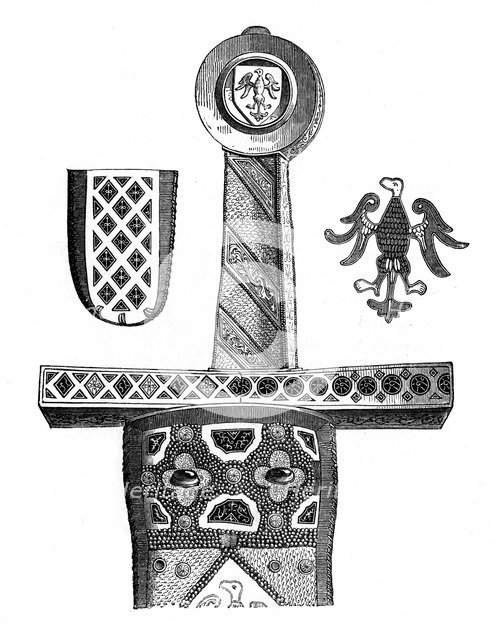 Sword of Charlemagne, c8th century, (1870). Artist: Unknown