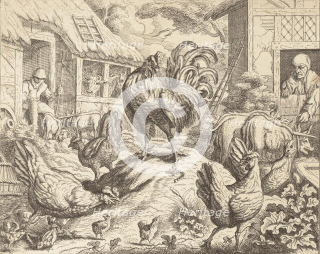 The Cock and the Precious Stone, from Aesop's Fables, ca. 1760. Creator: James Kirk.