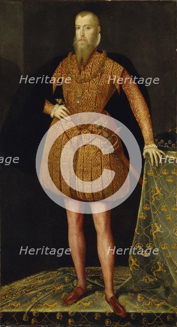 Portrait of the King Eric XIV of Sweden (1533-1577), 1561. Artist: Meulen, Steven van der (active 1543-1564)
