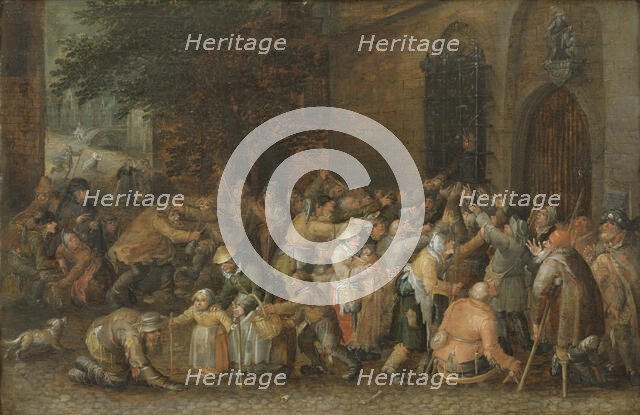 Distributing Alms. Creator: David Vinckboons.