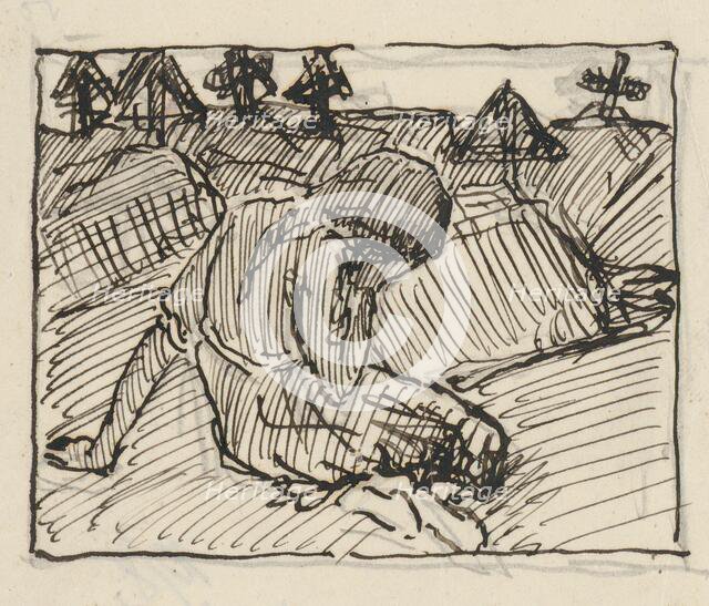 In the cemetery, 1914-1918. Creator: Elemír Halász-Hradil.