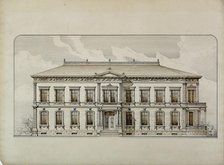 Design Studies, Elevation of a Villa, Presentation Elevation, c. 1870. Creator: Carl J Furst.