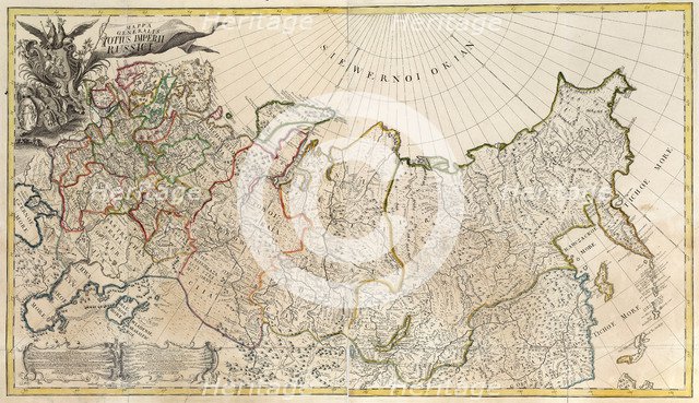 First General Map of the Russian Empire, 1745. Artist: Anonymous master  