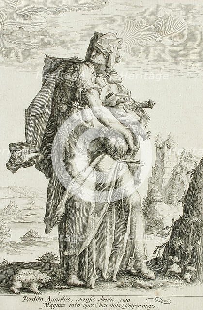 Avarice, c1587. Creator: Jacob Matham.