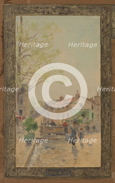 Sketch for the reception hall at the town hall of Vanves: Views of Vanves, 1902. Creator: Pierre Vauthier.