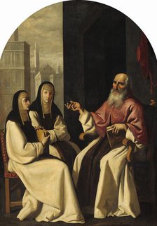 Saint Jerome with Saint Paula and Saint Eustochium, c. 1640/1650. Creators: Francisco de Zurbaran, Workshop of Francisco de Zurbarán.