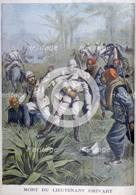 The death of lieutenant Grivart, Niger, 1899. Artist: Henri Meyer