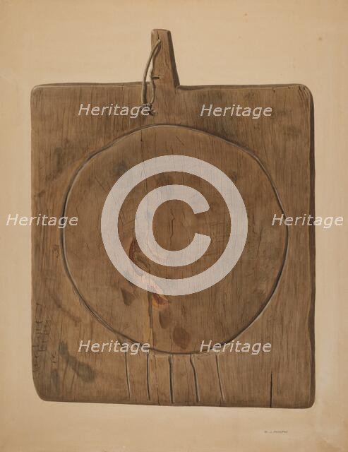 Cheese Draining Board, 1935/1942. Creator: Walter Praefke.