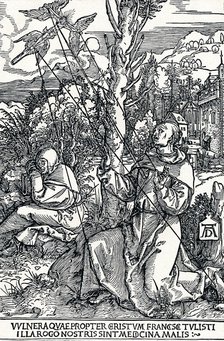 'St Francis Receiving the Stigmata', 1504 (1906). Artist: Albrecht Durer.