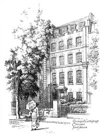 George Eliot's house, Chelsea, London, 1912. Artist: Frederick Adcock