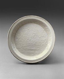 Dish with Mandarin Ducks in a Lotus Pond, Jin dynasty (1115-1234), 12th century. Creator: Unknown.