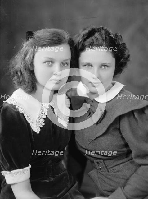 Hunsinger, Jane, And Carol - Portrait, 1933. Creator: Harris & Ewing.