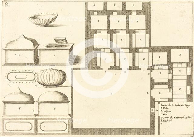 Plan of the Spelunche Regee, 1619. Creator: Jacques Callot.
