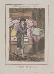 'Band Boxes', Cries of London, 1804. Artist: Anon