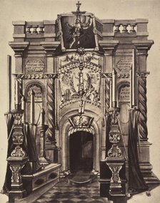 XIVe Station. Le corps de Jésus est deposé dans le tombeau. Monument du St Sépulc..., 1860 or later. Creators: Louis de Clercq, H Jannin.