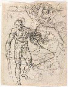 Figure Studies (verso) , c. 1761. Creator: Jean-Honoré Fragonard (French, 1732-1806).