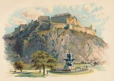 'The Castle Rock, Edinburgh', c1890. Artist: Charles Wilkinson.