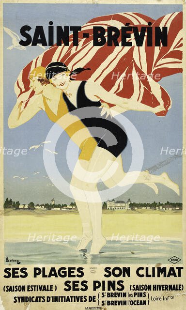 Saint-Brévin, ses plages, son climat, c. 1930. Creator: Lelong, René (1871-1933).
