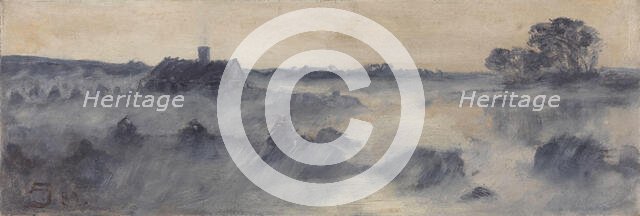 "The swaying Pipes raised the frayed Duppers in the violet Steam and a low house, whose..., 1889. Creator: August Jerndorff.