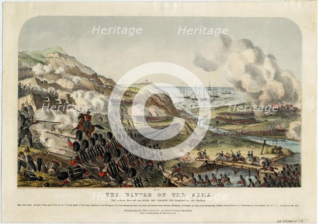 The Battle of the Alma on September 20, 1854, 1854. Artist: Anonymous  