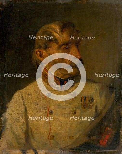 Portrait of a Military Officer, 1850-1870. Creator: Hans Canon.
