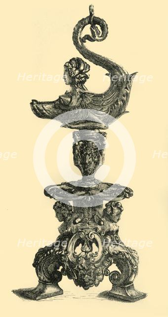 Lamp in the form of Sphinx-like Sea Creature, c1510-1530, (1881). Creator: W. W. McCarty.