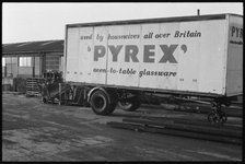 Delivery lorry trailer, Wear Flint Glass Works, Alfred Street, Millfield, Sunderland, 1961. Creator: Eileen Deste.