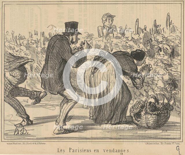 Les parisiens en vendanges, 19th century. Creator: Honore Daumier.