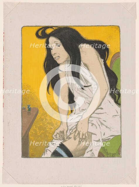 Morphine Addict, from The Album of Original Prints from Galerie Vollard (Morphinomaniac, f..., 1897. Creators: Eugene Samuel Grasset, Auguste Clot, Ambroise Vollard.